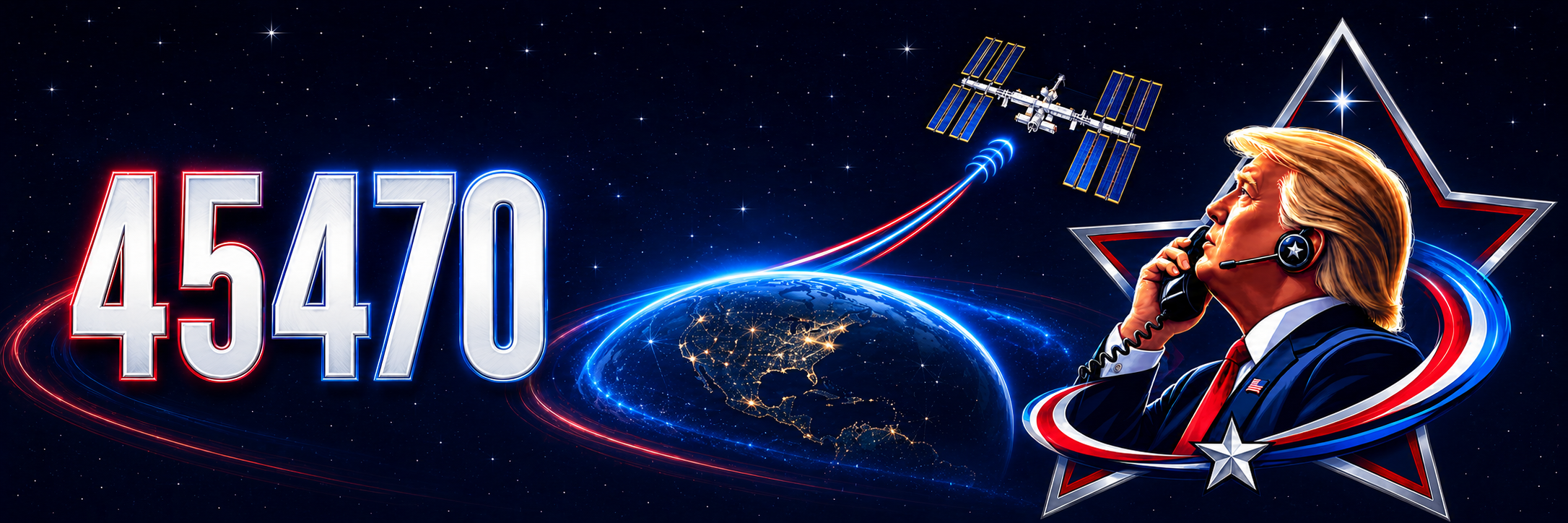 45470 banner — Earth to orbit transmission artwork
